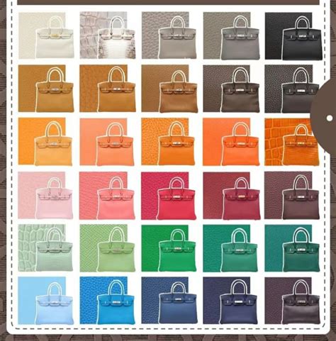 hermes colour chart|hermes birkin 30 best colours.